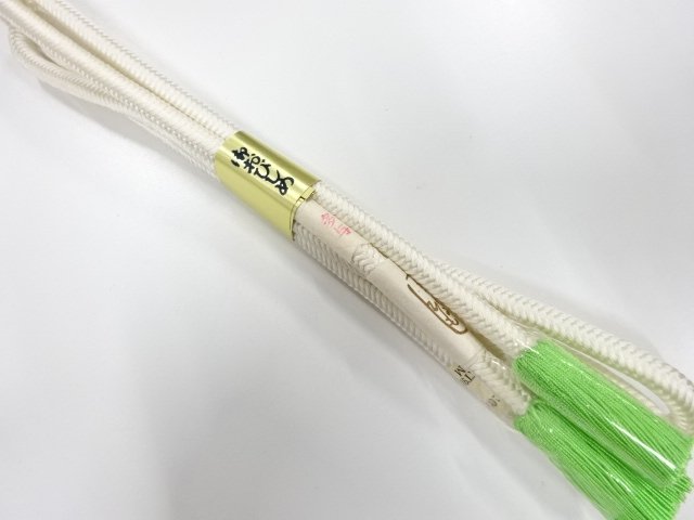 JAPANESE KIMONO / UNUSED TWISTED TASSEL HAND-TIED OBIJIME